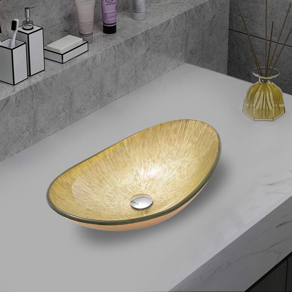 Amazon | HomeLava 洗面ボウル ガラス 手洗い器 手洗い鉢トイレ 洗面